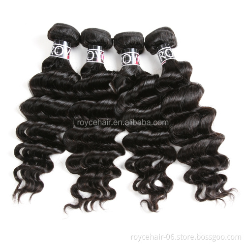 Brazilian Raw Hair Natural Deep Wave 3 Bundles With 4x4 Lace Closure Human Hair Extension Online Order